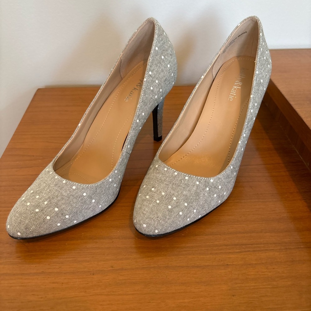 3/$20 Gray Polka Dot Women's Heels